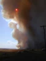 4:48pm Sun through smoke from Landreth's/
